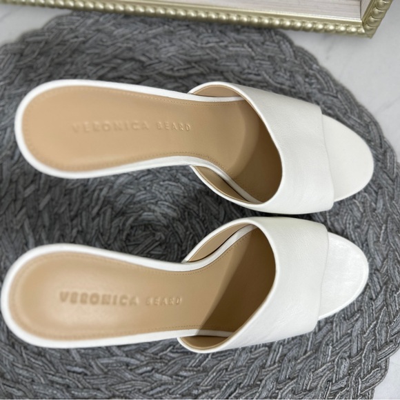 VERONICA BEARD Dali Lucite Wedge in Coconut - Picture 3 of 9